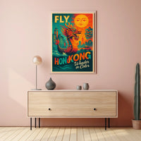 Fly To Hong Kong Wander In Color Poster