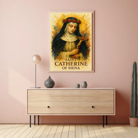 Saint Catherine of Siena In Heritage-Inspired Cultural Poster