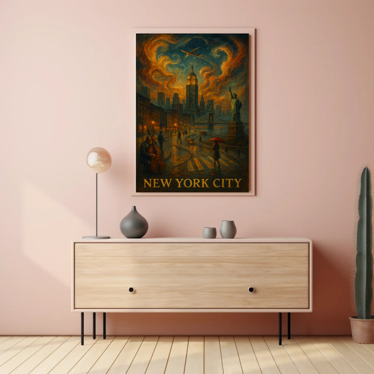 New York City A Vibrant Evening Poster
