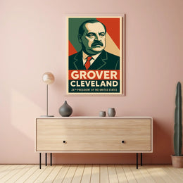 Grover Cleveland Vintage Political Propaganda Poster