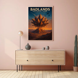 Badlands National Park Surreal Landscape National Park Poster