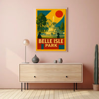 Belle Isle Vintage Travel Art Poster
