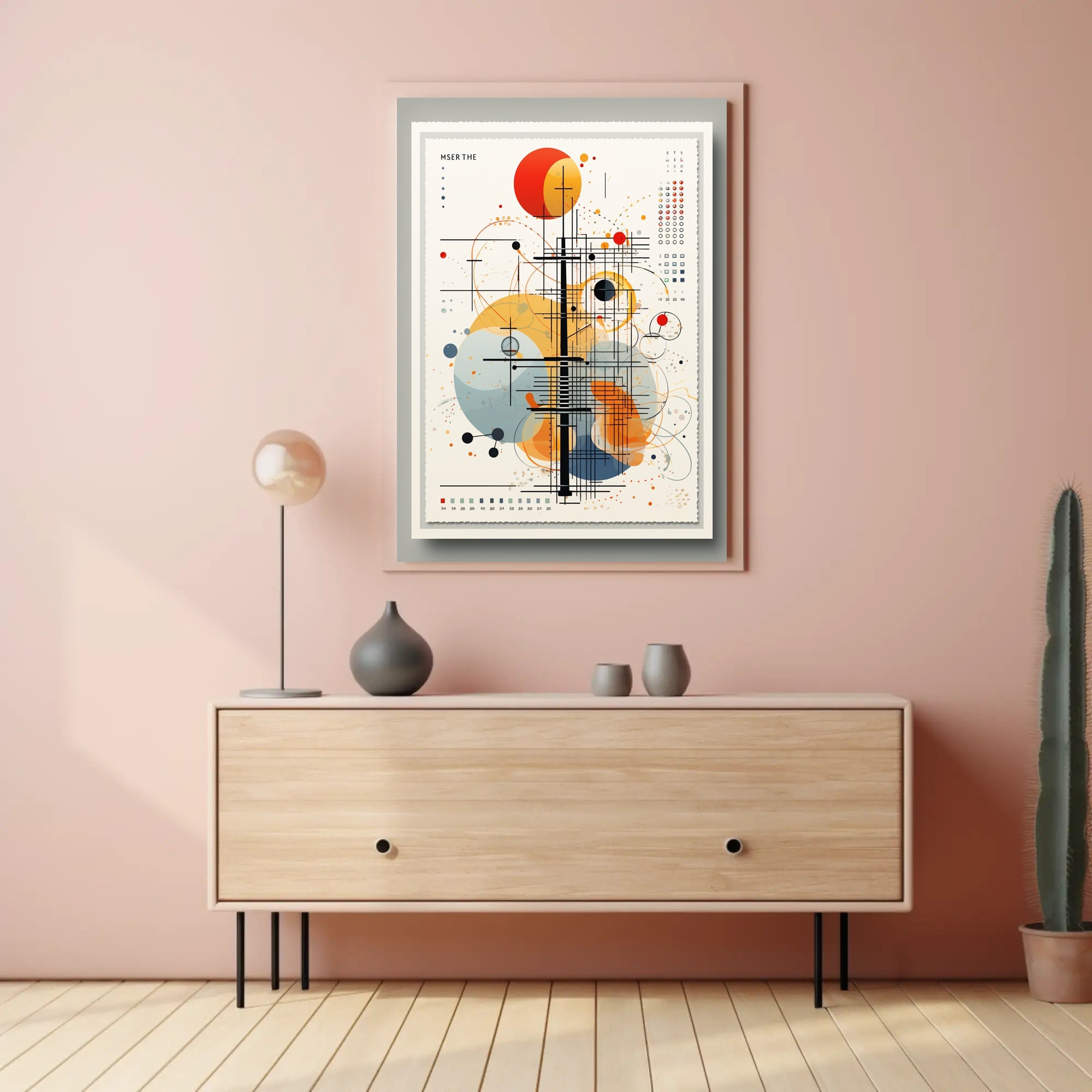Abstract Geometric Composition Abstract Poster