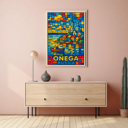 Onega, Russia A Vibrant Mosaic Poster