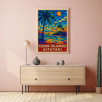 Cook Islands Aitutaki Paradise Poster
