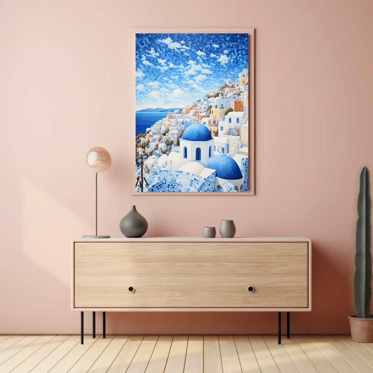 Santorini Greece Stunning Scenic Views Travel Poster