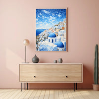 Santorini Greece Stunning Scenic Views Travel Poster