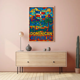 Dominican Republic Mosaic Poster