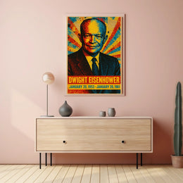 Dwight D. Eisenhower 34th President of the United States Street Art Mashup Poster