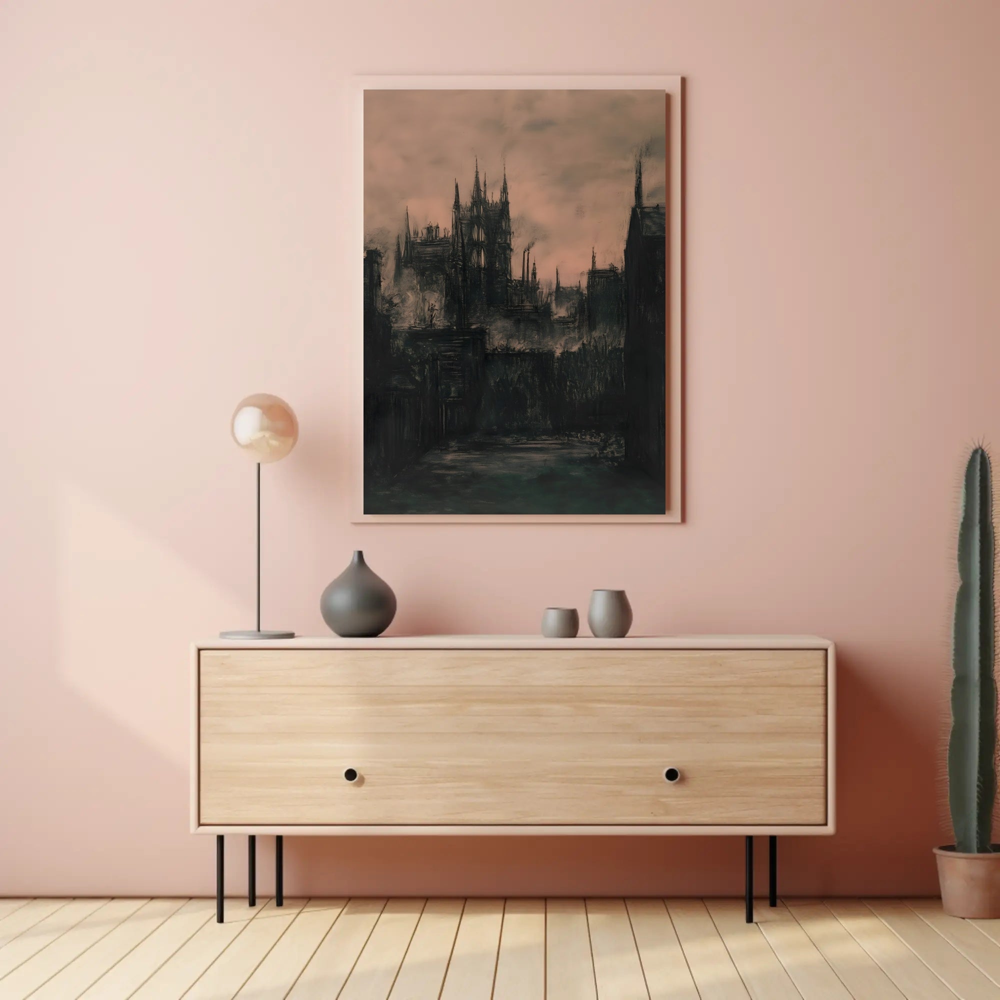 Industrial Cityscape During the Industrial Revolution Urban Cityscape PosterGoat