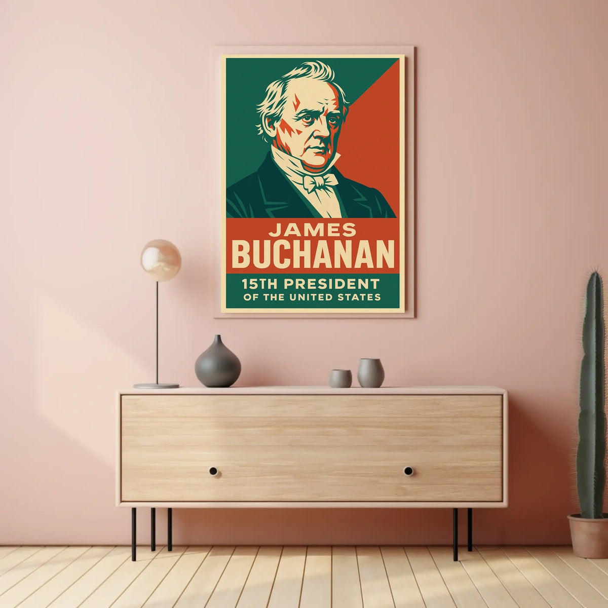 James Buchanan 15th President Patriotic Oil Painting Poster