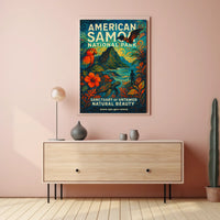 Vibrant Wildlife American Samoa National Park Poster