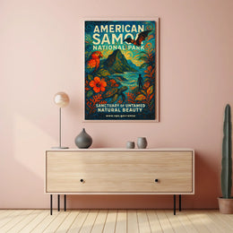 Vibrant Wildlife American Samoa National Park Poster
