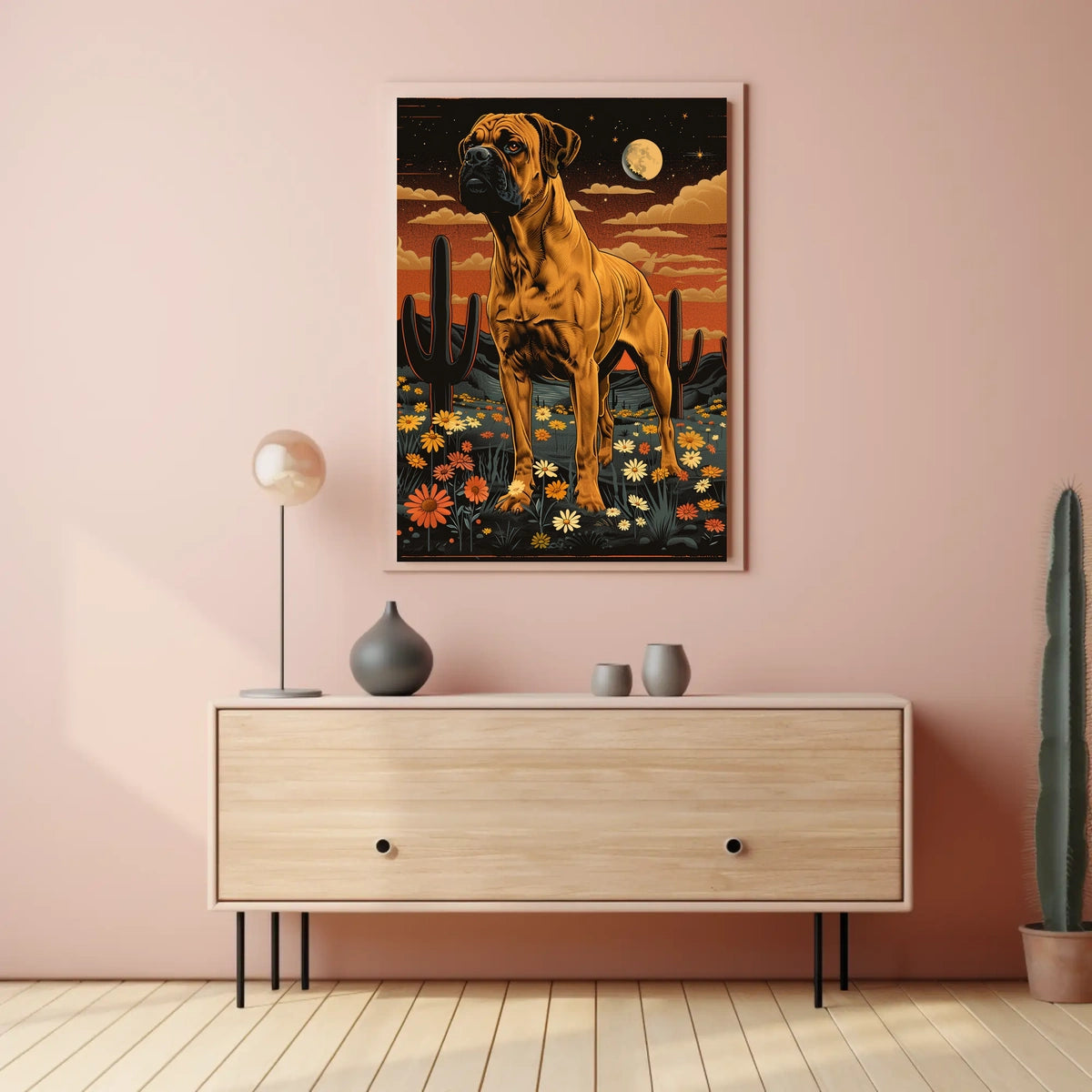 Majestic Canine In Desert Night Poster