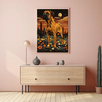 Majestic Canine In Desert Night Poster