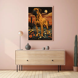 Majestic Canine In Desert Night Poster