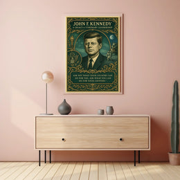 John F. Kennedy Inspirational Leadership Commemorative Poster