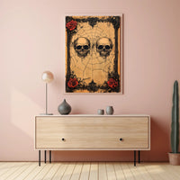 Gothic Skulls And Roses Poster