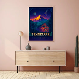 Tennessee Dreamscape Poster Vintage Travel Wall Art