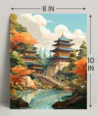 Tranquil Pagoda Retreat Poster