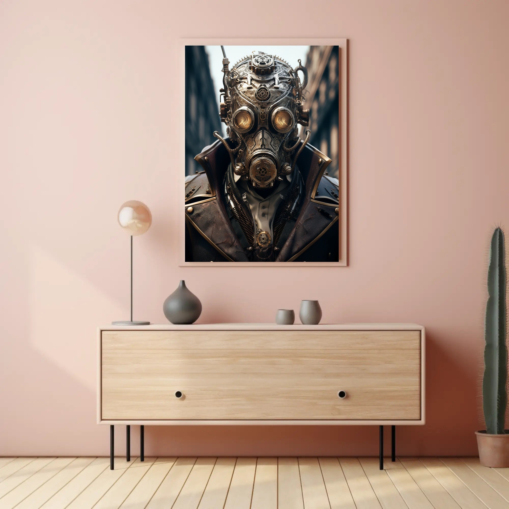 Steampunk Fusion: Victorian Futuristic Sci-Fi Poster