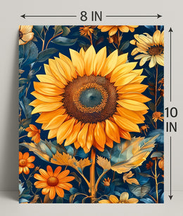 Sunflower Splendor: Bold and Lively Artistic Poster