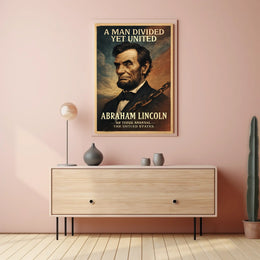 Abraham Lincoln A Man Divided Yet United Poster