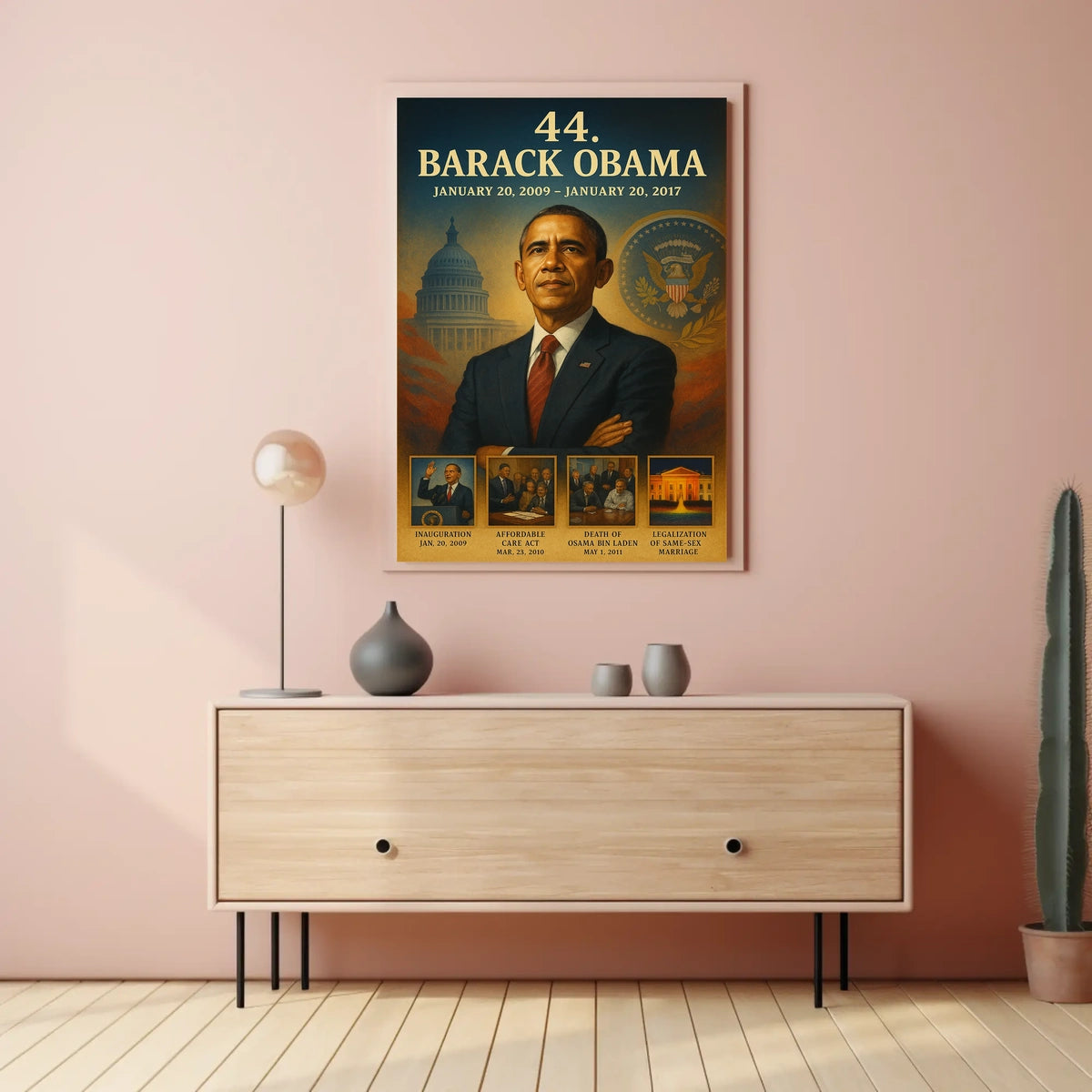 Barack Obama 44th President Historical or Presidential Poster