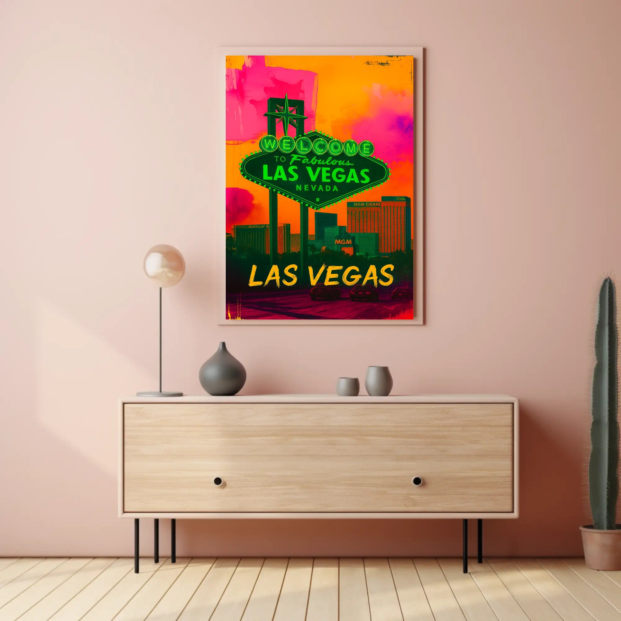 Las Vegas Skyline Pop Art Urban or Cityscape Poster