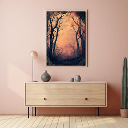Enchanted Forest Gateway: Abstract, Artistic, or Pop Culture Poster