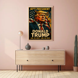 Patriotic Resolve Donald Trump Visionary Poster