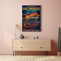 City of Angels Vintage Hollywood Art Poster