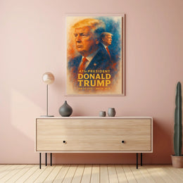 Donald Trump Resolute Leader Pop Art Patriot Poster