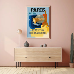 Fly To Paris Exposition Internationale Poster