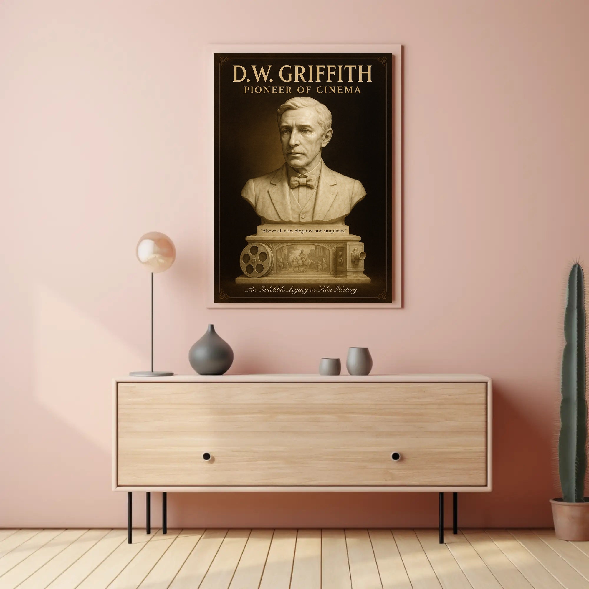 D.W. Griffith Pioneer of Cinema Wall Art Print PosterGoat