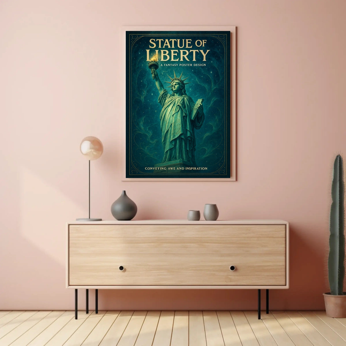 Statue of Liberty A Fantasy Poster Design Poster