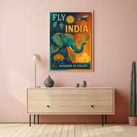 Fly India Wander In Color Poster