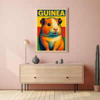 Guinea Pig Pop Art Poster