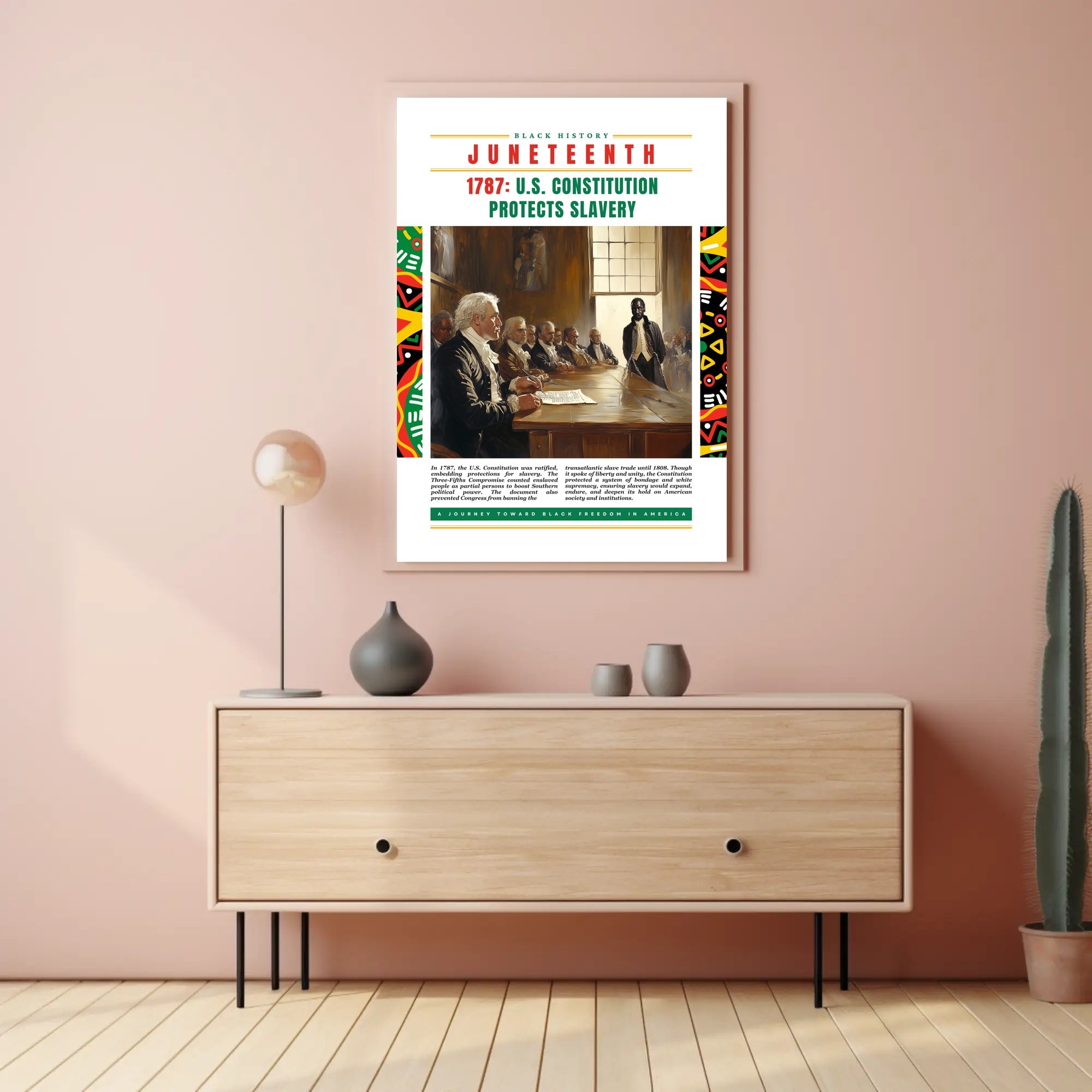 Black History and Constitution Educational Poster