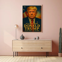 Trump Visionary Leadership Patriotic Oil Painting Poster
