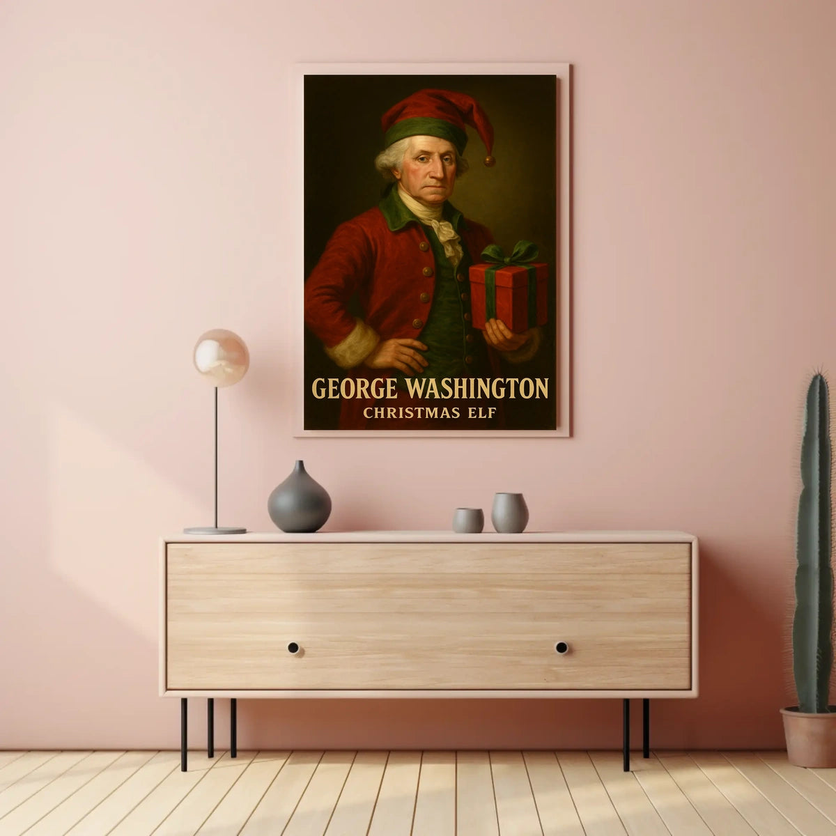 George Washington Christmas Humor Historical Poster