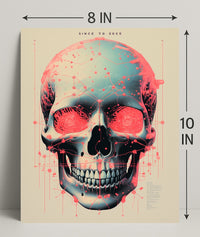 Technological Skull Poster