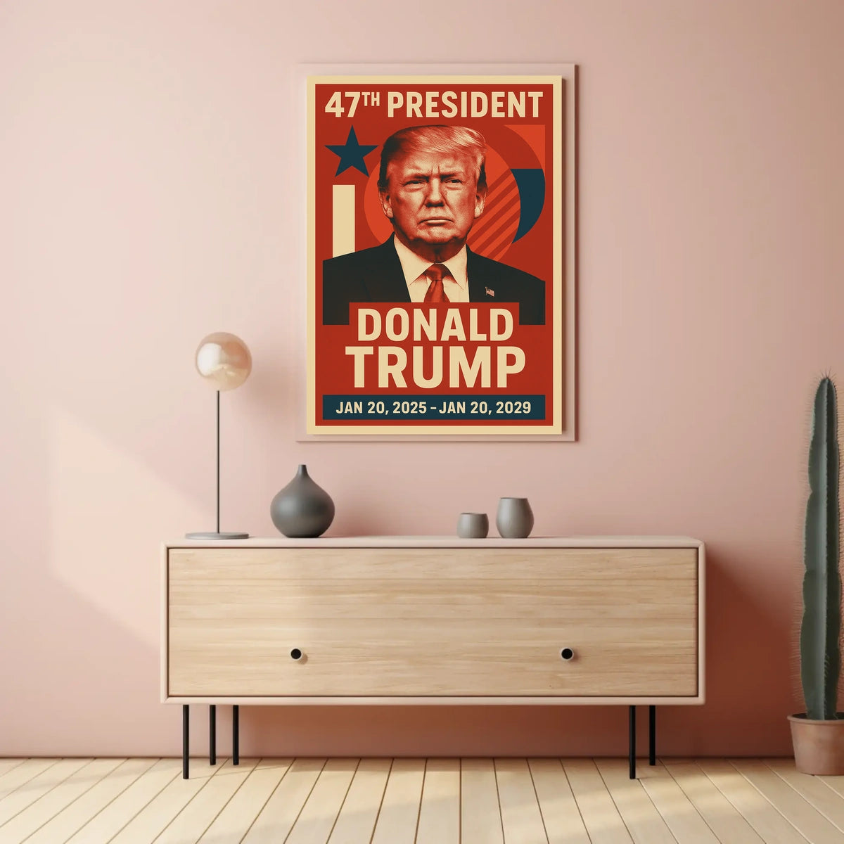Trump 47th President Pop Art Patriot Poster