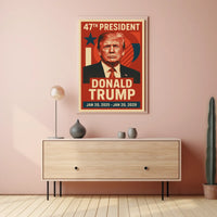 Trump 47th President Pop Art Patriot Poster