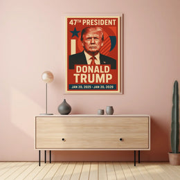 Trump 47th President Pop Art Patriot Poster