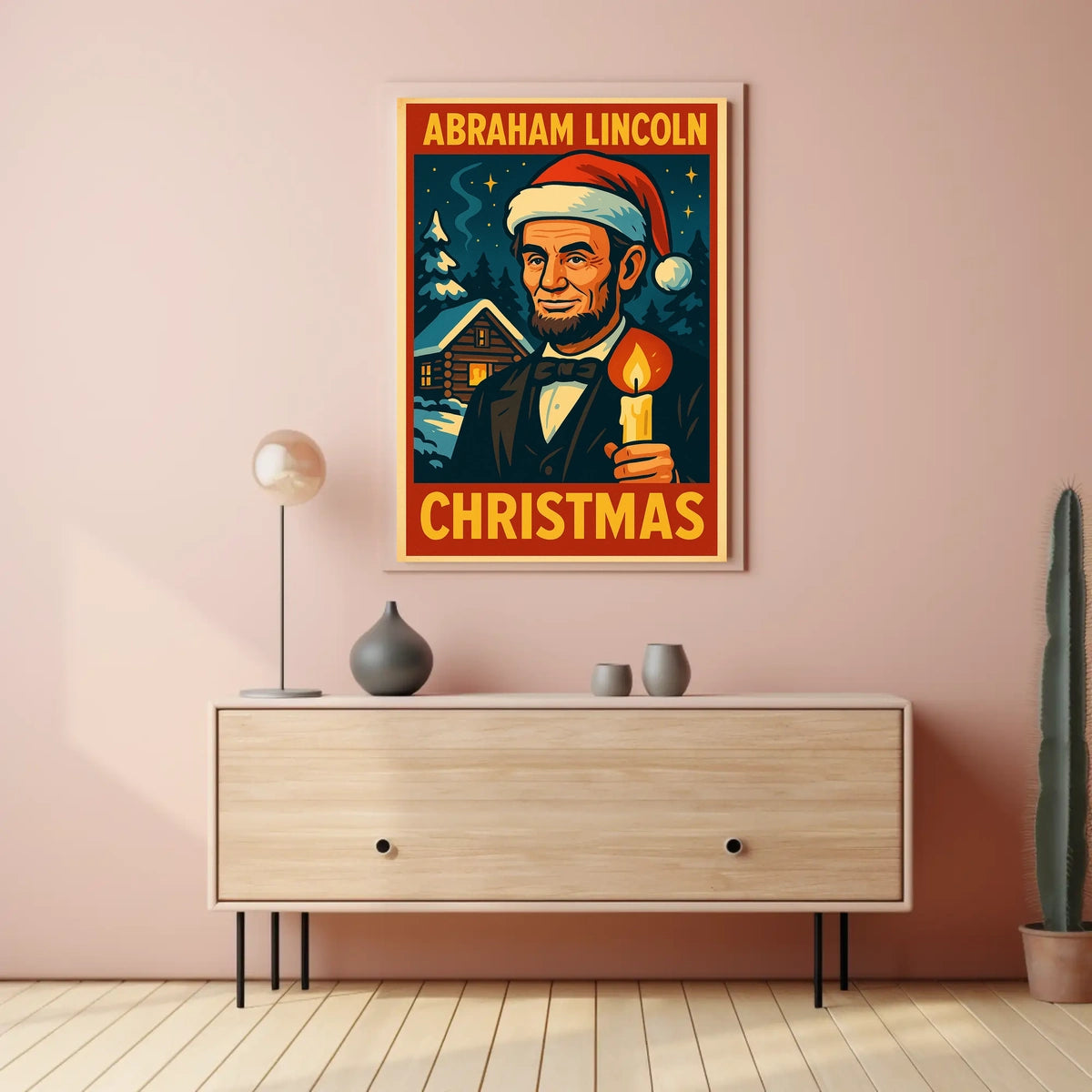 Abraham Lincoln Christmas Poster