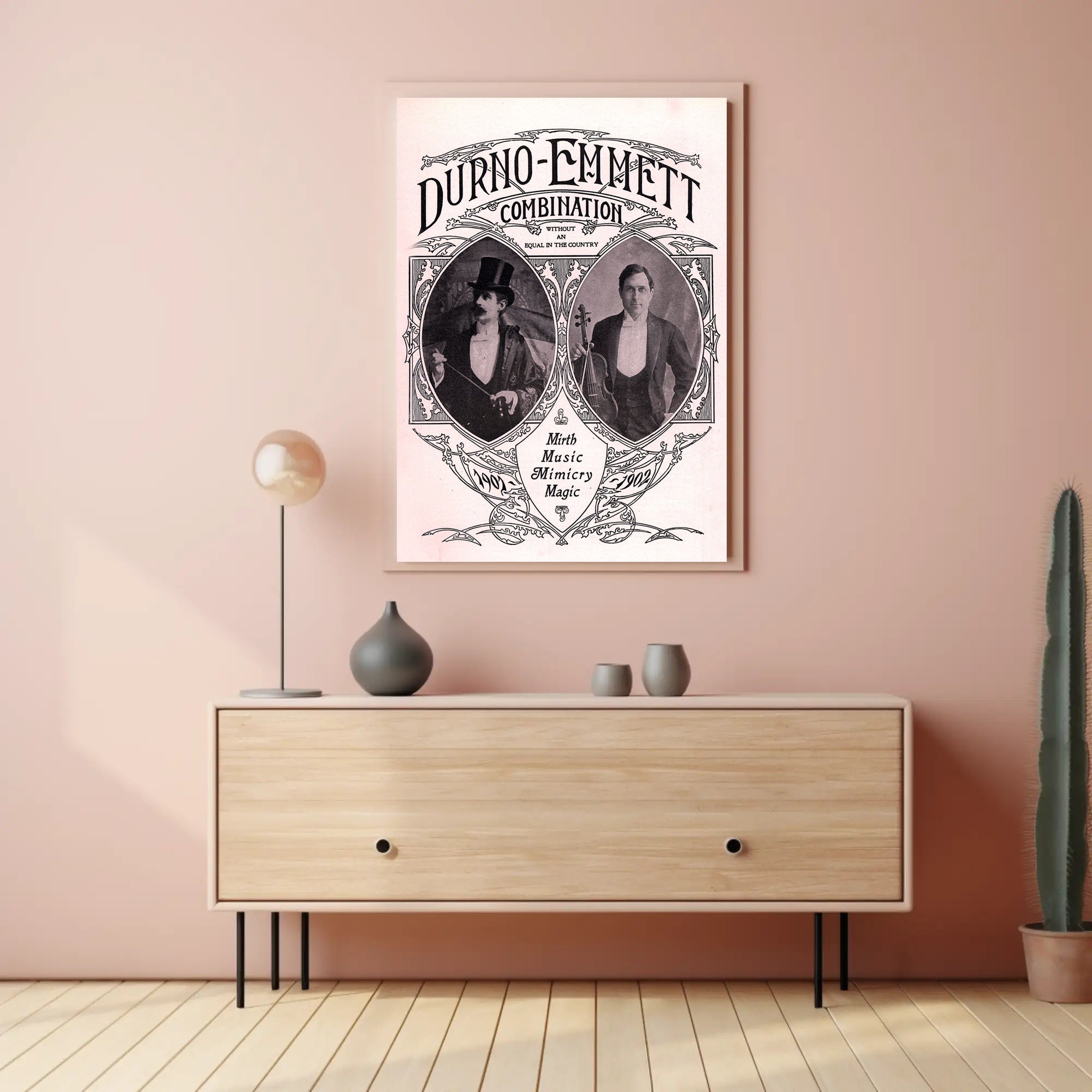 Durno-Emmett Combination Vintage Variety Show Historical Poster
