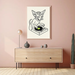 Dj Cat Grooves Poster
