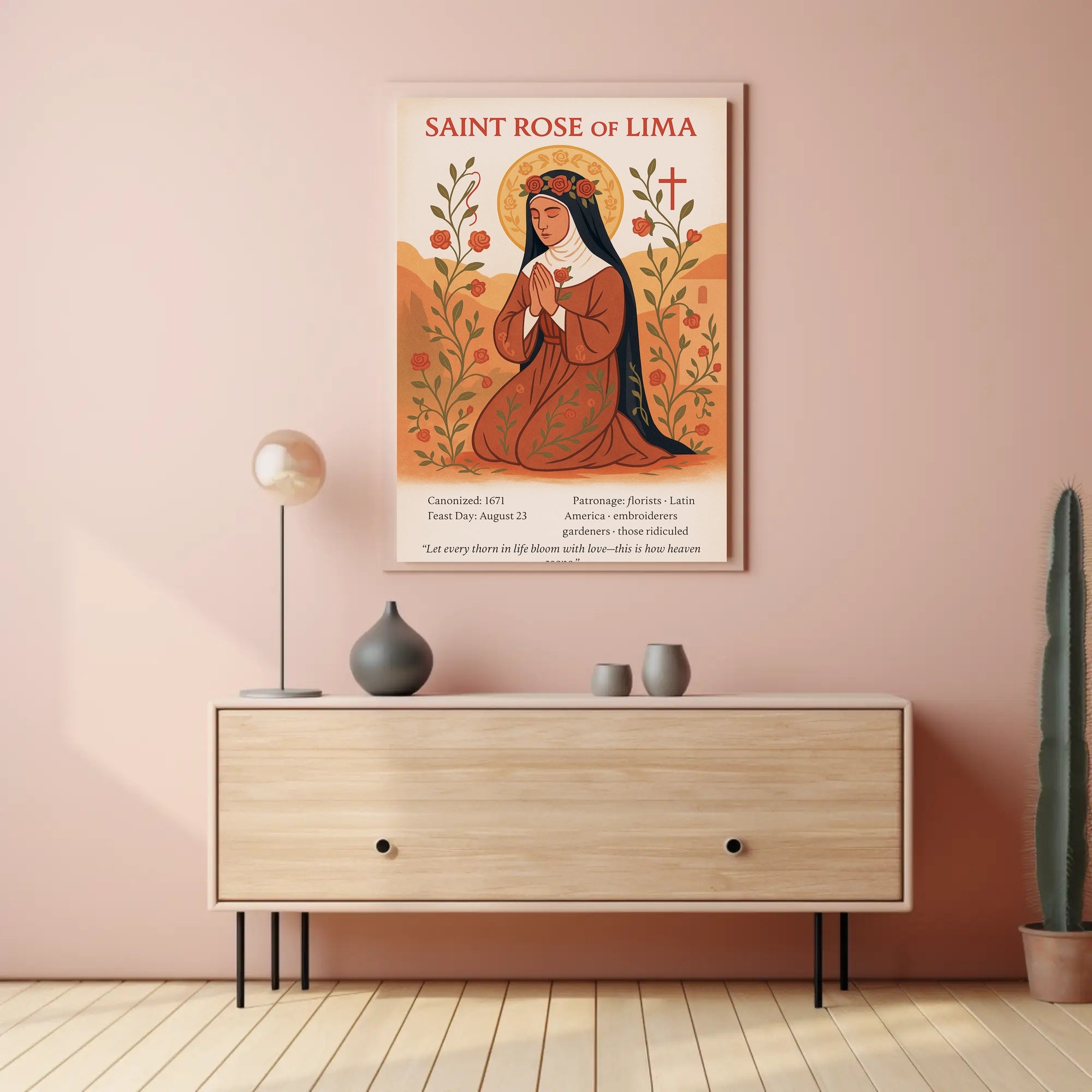 Saint Rose of Lima Poster PosterGoat