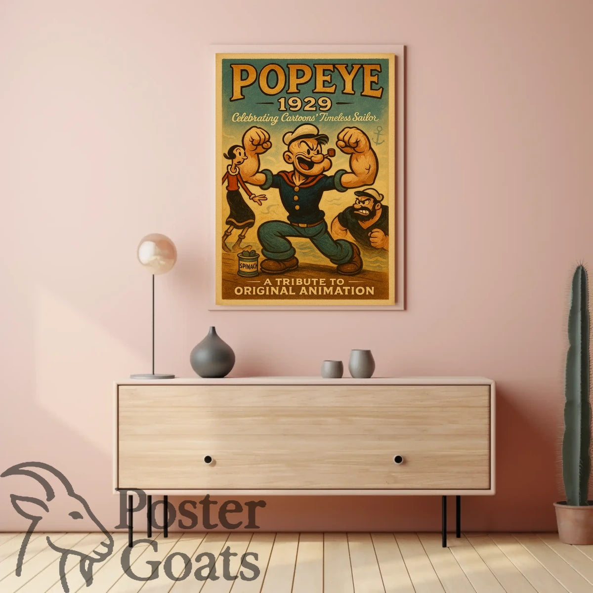 Classic Cartoon Sailor Nostalgia Pop Culture Poster